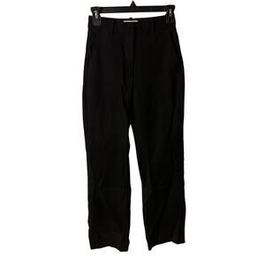 & Other Stories Black Wool Blend High Waist Trousers Pants Size 0